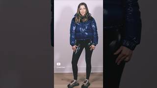 Moncler Narmada Shiny Puffer and Latex Leggings shortvideo monclerjacket [upl. by Tella]