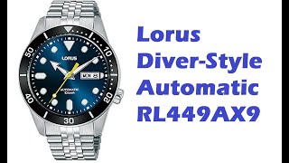 Lorus RL449AX9 Diver Style Auto Review [upl. by Hailee289]