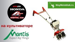 Двигатель Honda GX25 GX25 CDI на культиваторе Mantis 4Cycle Plus [upl. by Ffej]