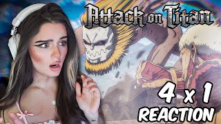 Is THIS Attack on TITAN  ATTACK ON TITAN  Reaction 4x1 [upl. by Oihsoy]