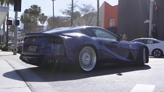 LOUD STRAIGHT PIPED Ferrari 812 Superfast Acceleration Sounds [upl. by Ardnal955]