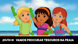 Vamos procurar tesouros na praia  Dora e seus amigos na cidade  PLUTO TV [upl. by Angeline962]