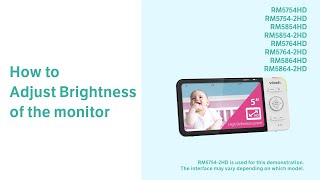 Adjust Brightness of the Monitor  VTech RM5754HD RM5854HD RM5764HD RM5864HD and more [upl. by Frangos]