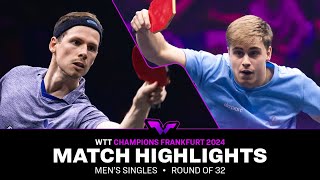 Jonathan Groth vs Truls Moregard  MS R32  WTT Champions Frankfurt 2024 [upl. by Niddala]