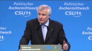 Politischer Aschermittwoch der CSU Die Höhepunkte von Seehofer und Dobrindt [upl. by Schnapp829]