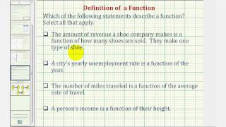 Ex Determine if Statements Represent Functions [upl. by Faludi210]