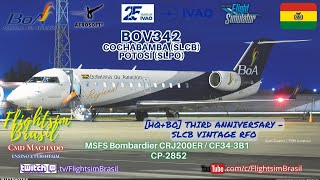 IVAO BOLIVIAHQ Cochabamba RFO  CRJ200ER  MSFS BOV342 ✈ Cochabamba SLCB Potosí SLPO ✈ [upl. by Drice72]