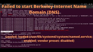 failed to start berkeley internet name domain [upl. by Eillil]