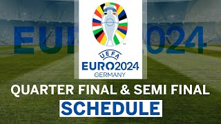 EURO CUP QUARTER FINALS AND SEMI FINALS SCHEDULE [upl. by Zamir134]