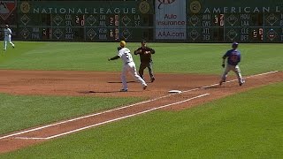 Josh Harrison goes around the horn for a triple play [upl. by Naivad847]