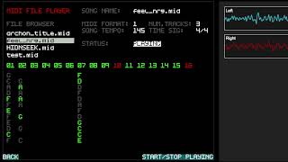 SMF Standard MIDI File player in MDT work in progress [upl. by Juni]