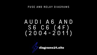 Audi A6 and S6 C6 4F 20042011 – fuse and relay diagrams [upl. by Apur511]