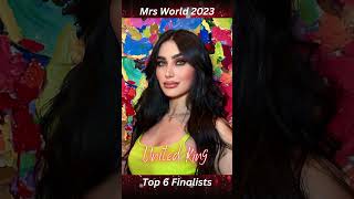 Mrs World Pageant Top 6 Finalists  January 2024 mrsworld pageant [upl. by Holder]