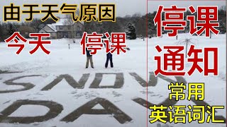 第89期 学校或教育局 停课通知 常用英语 二  新移民 家长必备英语  实用英语  生活英语 [upl. by Adabelle618]