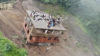 Landslide Horror Buildings Сollapse in Kullu floods across Himachal Pradesh India [upl. by Yob835]