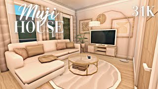 Roblox Bloxburg  No Gamepass Muji 31k House  Minami Oroi [upl. by Nylyaj]