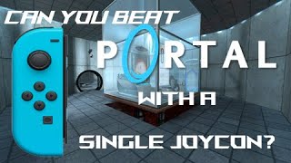 can you beat portal using a single joycon [upl. by Leuqar422]