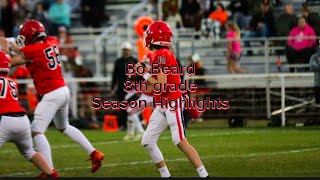 Bo Beard QB 8th grade season highlights [upl. by Yorgen]