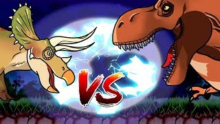 Dinosaurs Battle  Tyrannosaurus VS Triceratops [upl. by Adyht]