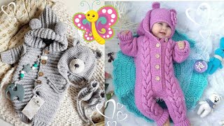 Mamelucos de bebé Tejidos a Crochet  Crochet Baby Romper [upl. by Etnomaj]