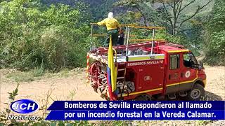 Bomberos de Sevilla respondieron al llamado por un incendio forestal en la Vereda Calamar [upl. by Adiaz]