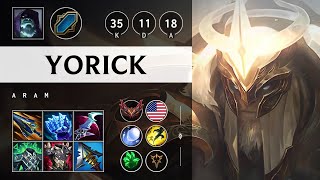 Yorick ARAM Quadra Kill Godlike  NA Grandmaster Patch 1420 [upl. by Waylin]