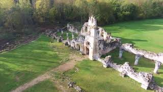 Ruine Abbaye de Vauclair drone parrot bebop 2 [upl. by Iolenta]