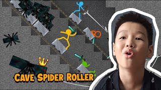 Cave Spider Roller Coaster Animation vs Minecraft  TbStream reaction [upl. by Eeuqram]