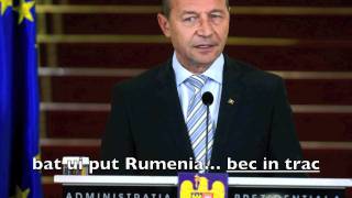 Traian Basescu ciuruieste si limba engleza [upl. by Inalial]