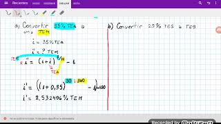 4 Conversión de una tasa efectiva a una tasa efectiva [upl. by Chaunce]