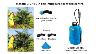 Matabi LTC 15L Battery Sprayer – Weedicide Application in the Immature Oil Palm [upl. by Aehs]