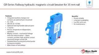 GR Series Railway hydraulic magnetic circuit breaker for 35 mm rail [upl. by Misaq574]