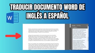 Traducir documento Word de Inglés a Español RÁPIDO Y FÁCIL [upl. by Rebhun]