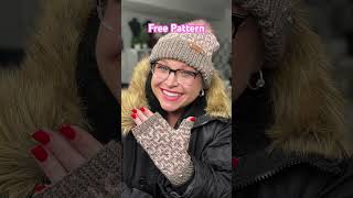 WOW So Pretty Mosaic Knit Hat and Fingerless Mittens Free Patterns and Tutorials [upl. by Aniri]