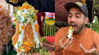 INDIAS BIGGEST Bahubali Golgappa😱 So Much Fun🤣 भारत का सबसे बड़ा गोलगप्पा😳 Indian Street Food [upl. by Editha]