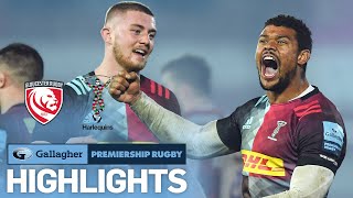 Gloucester v Harlequins  HIGHLIGHTS  Bonus Point Win With 14 Men  Gallagher Premiership 202021 [upl. by Maxima]