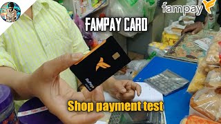 using fampay card at shop famcard grocery store shopping famcard test how to use fampay card [upl. by Ttennaj651]