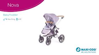 MaxiCosi  Nova stroller  How to install your baby [upl. by Elrebmik]