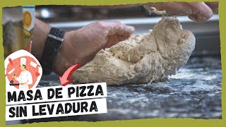 MASA DE PIZZA SIN LEVADURA Sin reposo 😱  David Guibert Chef [upl. by Inaflahk]