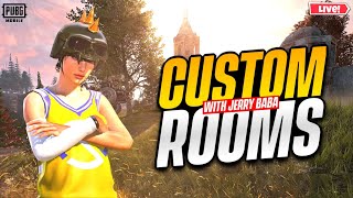 BEST LIVE CUSTOM ROOMS PUBG MOBILE WITH JERRY BABA  BEST GAMEPLAY PUBG MOBILE FULL OF ENTERTAINMENT [upl. by Quillan]