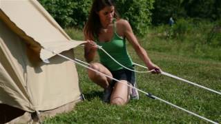 How to Pitch a Canvas Sibley Bell Tent  Official CanvasCamp Set Up [upl. by Rolyak]