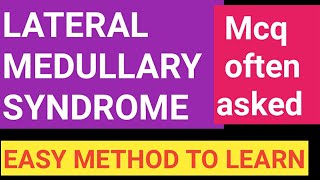 Lateral Medullary syndrome  MCQ amp mneumonic [upl. by Kcirddahc]