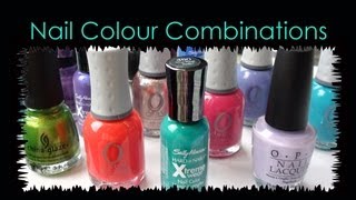 Nail Polish Colour  Color Combinations  Accent Nails [upl. by Amalia]