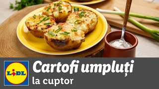 Cartofi umpluti la cuptor • reteta Bucataria Lidl [upl. by Normak]