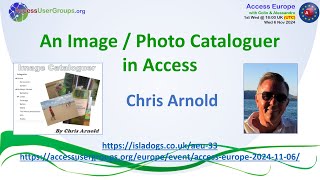 AEU33 An image  photo cataloguer in Access Chris Arnold [upl. by Eneg]