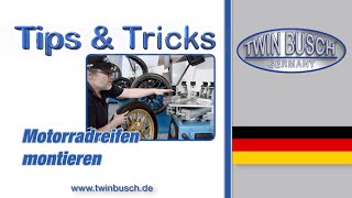 Motorradreifen montieren mit dem TWIN BUSCH® Motorradadapter [upl. by Annez]