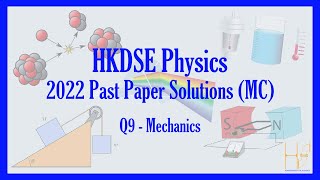 HKDSE 2022 Physics Paper 1A MC Past Paper Solutions  Q9 Mechanics力學 [upl. by Tu215]