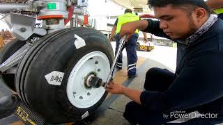 A321 NOSE WHEEL CHANGE [upl. by Sutsuj]