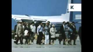 1960s Jersey Airport BEA Plane Lands Colour UK Archive Footage [upl. by Allehcram542]