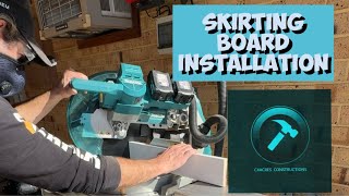 Skirting Board Installation 🔨 fyp c4acresconstructions skirting carpentry asmr [upl. by Kirad580]